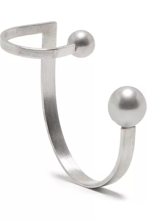HSU JEWELLERY LONDON Drawing A Circle Pearl Ear Sculpture ear cuff