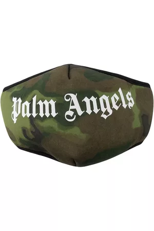 Palm Angels Camouflage logo-print face mask