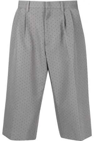 Viktor & Rolf Men Shorts - Perforated-detail tailored shorts