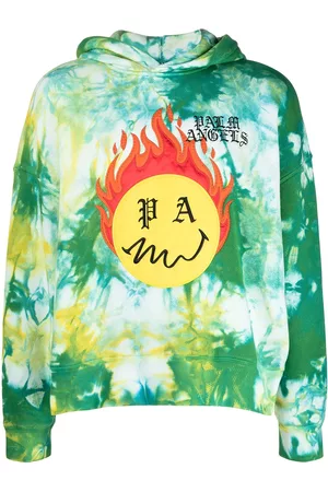 Palm Angels Burning Head tie-dye hoodie