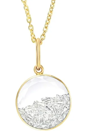 Moritz Glik 18kt yellow gold round diamond shaker pendant necklace