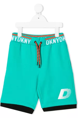 DKNY Logo-tape cotton bermuda shorts