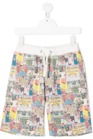 Lanvin Graphic print track shorts