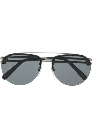 Bvlgari Men Sunglasses - Double-bridge aviator-frame sunglasses
