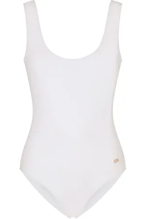 Dolce & Gabbana Logo-tag scoop-back swimsuit