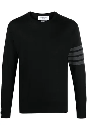 Thom Browne Fine Merino Wool 4-Bar Classic Crewneck Pullover