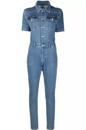 Philipp Plein Button-down denim jumpsuit