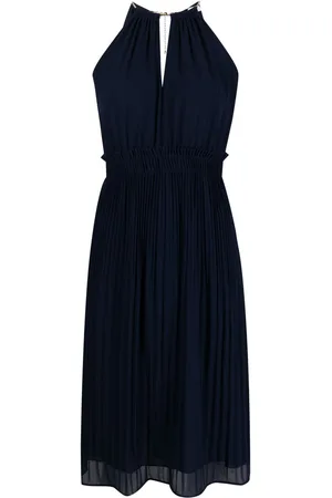Michael Kors Pleat-detail halter neck dres