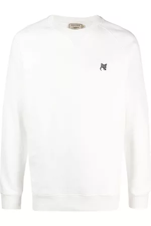 Maison Kitsuné Fox-patch cotton sweatshirt