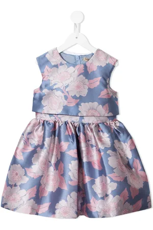 HUCKLEBONES LONDON Floral-print sleeveless dress