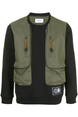 Ports V Layered effect crew neck sweatshirt