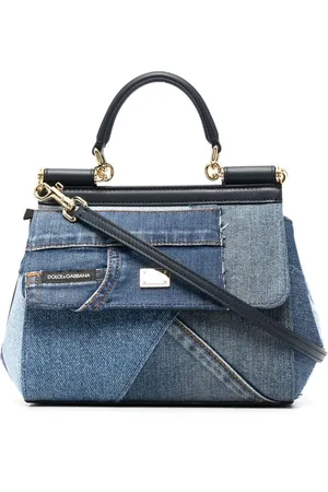 Dolce & Gabbana Small Sicily patchwork denim shoulder bag