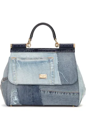 Dolce & Gabbana Large Sicily patchwork denim shoulder bag
