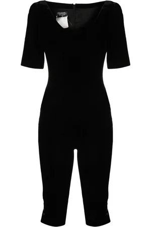 CHANEL 1994 velvet knee-length playsuit