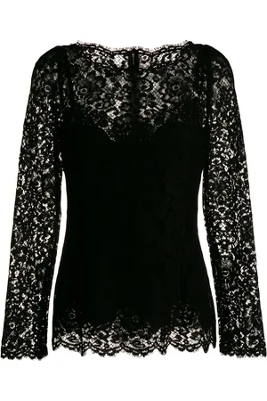 Dolce & Gabbana Cordonetto-lace long-sleeve T-shirt