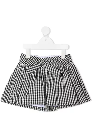 MONNALISA Check-print tie-waist shorts