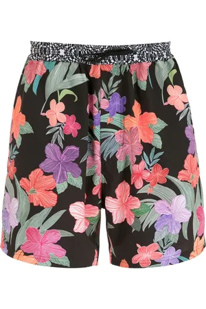 AMIR SLAMA Print Hibiscus shorts