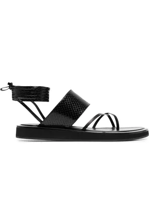 PARIS TEXAS Lizard-effect leather sandals