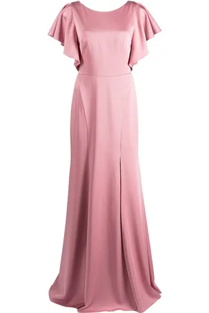 Marchesa Notte Short-sleeve floor-length dress