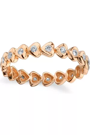 Shay 18kt rose gold diamond Heart Eternity ring