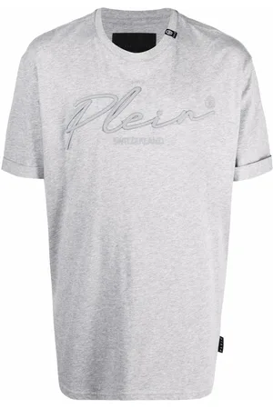 Philipp Plein Logo-embroidered cotton T-shirt