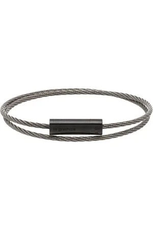 Le Gramme 7g brushed double cable bracelet