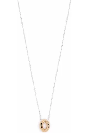 Le Gramme 18kt yellow gold and sterling 3g Entrelacs pendant necklace