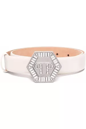 Philipp Plein Rhinestone-embellished logo belt