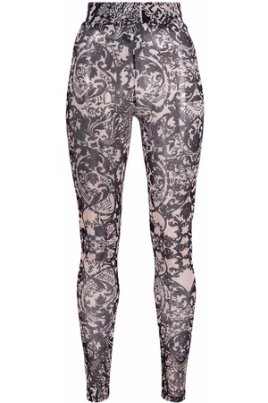 Philipp Plein New Baroque printed tulle leggings