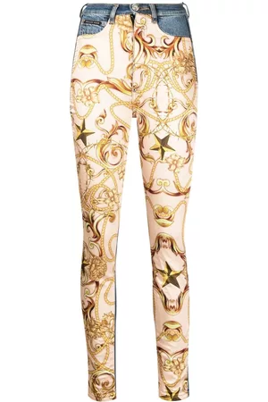 Philipp Plein Baroque-print skinny jeans