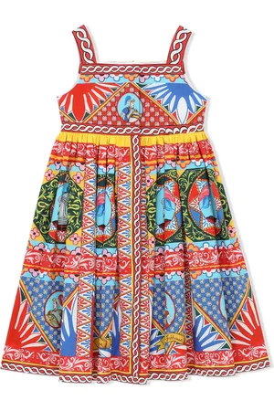 Dolce & Gabbana Carretto-print poplin dress