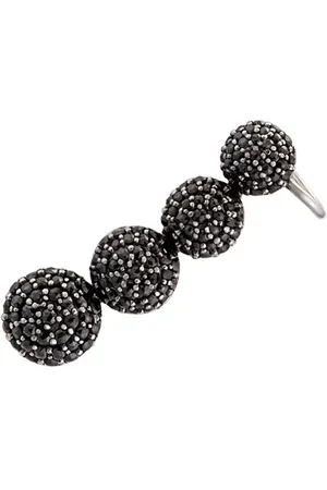 ALINKA 18kt white gold Black Caviar diamond left slider earring