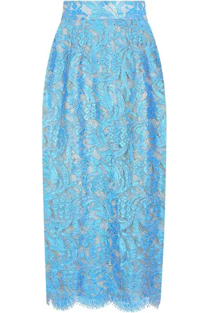 Dolce & Gabbana High-waisted lace pencil skirt