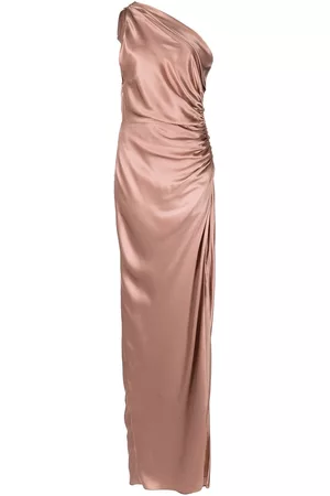 Michelle Mason One-shoulder silk gown