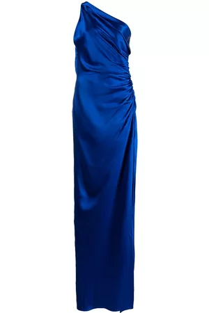Michelle Mason One-shoulder silk gown