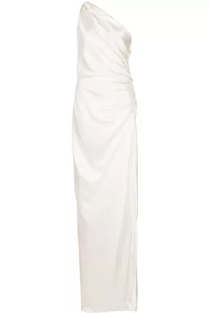 Michelle Mason One-shoulder silk gown