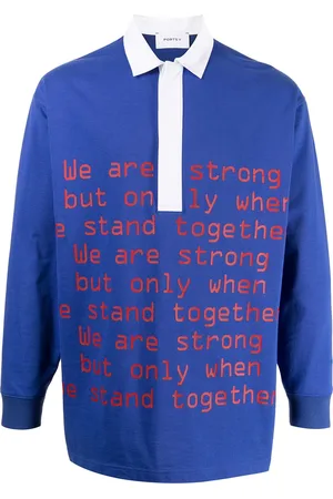 Ports V Slogan-print polo shirt