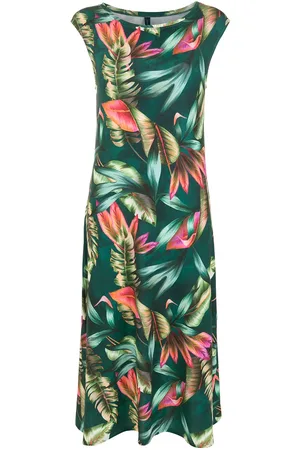 Lygia & Nanny Leaf print midi dress