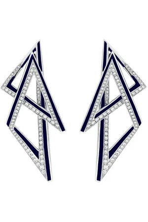 STEPHEN WEBSTER 18kt white gold Vertigo infinity diamond earrings