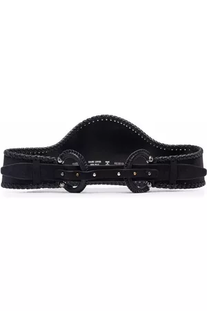 Gianfranco Ferré 2000s curved effect double-buckled suede belt