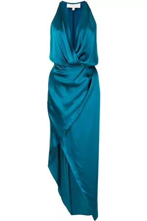 Michelle Mason Asymmetric halterneck silk dress
