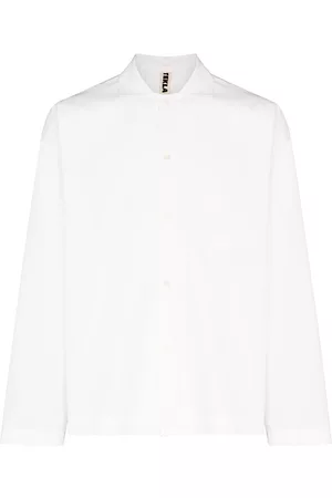 Tekla Buttoned poplin pajama shirt