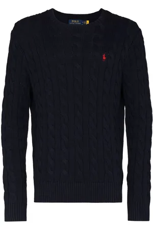 Ralph Lauren Logo-embroidered cable-knit jumper