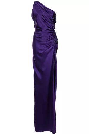 Michelle Mason One-shoulder silk gown