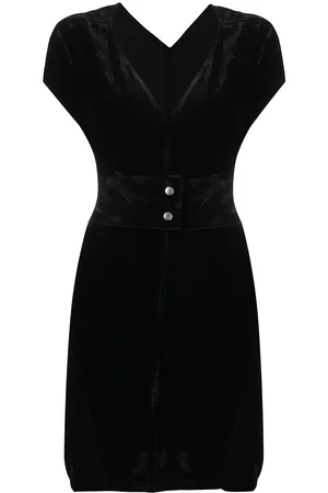 Rick Owens Velvet v-neck short dress