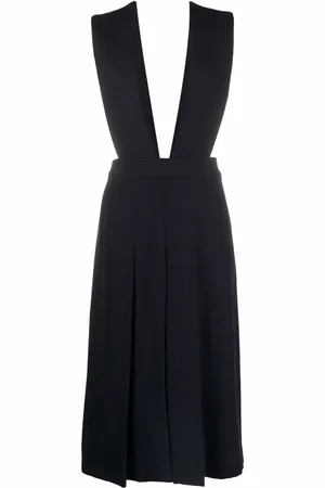 Comme des Garçons 2000s suspenders midi pleated skirt
