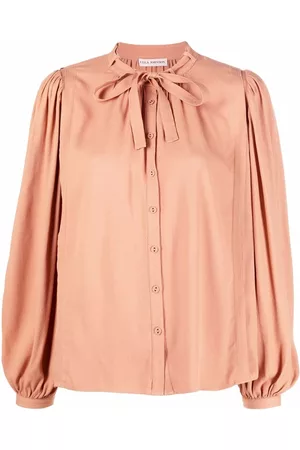 ULLA JOHNSON Gathered-detail long-sleeved blouse