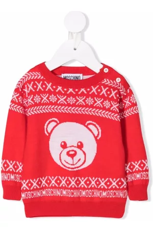 Moschino Logo embroidered knit jumper