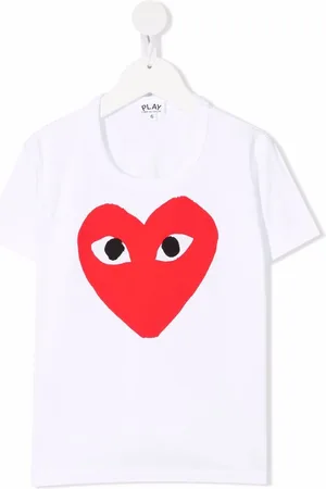 Comme des Garçons Heart-print short-sleeved T-shirt