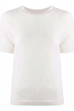Barrie Short-sleeve cashmere top